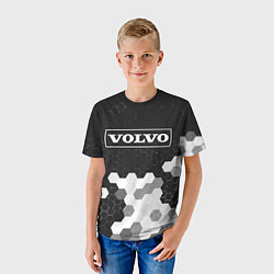 Футболка детская VOLVO - Соты, цвет: 3D-принт — фото 2