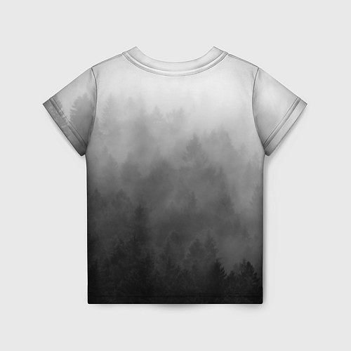 Детская футболка Темный лес - туман / 3D-принт – фото 2