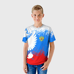 Футболка детская Я русский герб, цвет: 3D-принт — фото 2