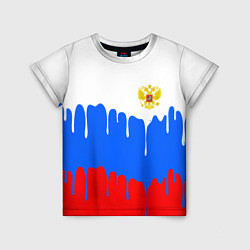 Футболка детская Флаг герб russia, цвет: 3D-принт