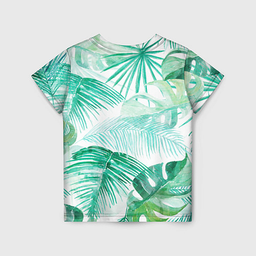 Детская футболка Цветы Тропическая Акварель / 3D-принт – фото 2