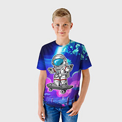 Футболка детская Космонавт - скейтер, цвет: 3D-принт — фото 2