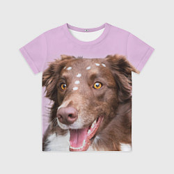 Футболка детская Веселая Бордер колли, цвет: 3D-принт