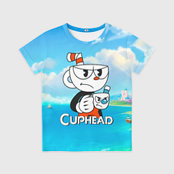 Футболка детская Cuphead сердитая чашечка, цвет: 3D-принт