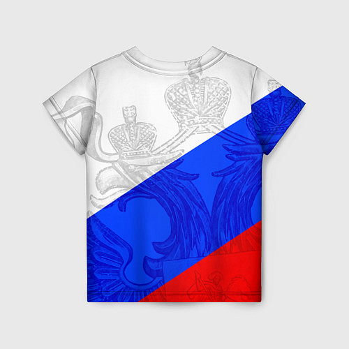Детская футболка RUSSIA - SPORTWEAR - ТРИКОЛОР / 3D-принт – фото 2