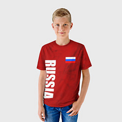Футболка детская RUSSIA - RED EDITION - SPORTWEAR, цвет: 3D-принт — фото 2