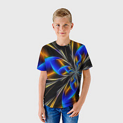Футболка детская Neon vanguard pattern Fashion 2023, цвет: 3D-принт — фото 2