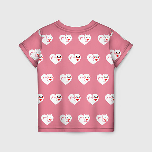 Детская футболка Орнамент сердце кот / 3D-принт – фото 2