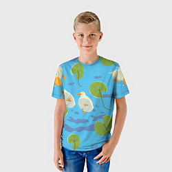 Футболка детская Утки под водой, цвет: 3D-принт — фото 2