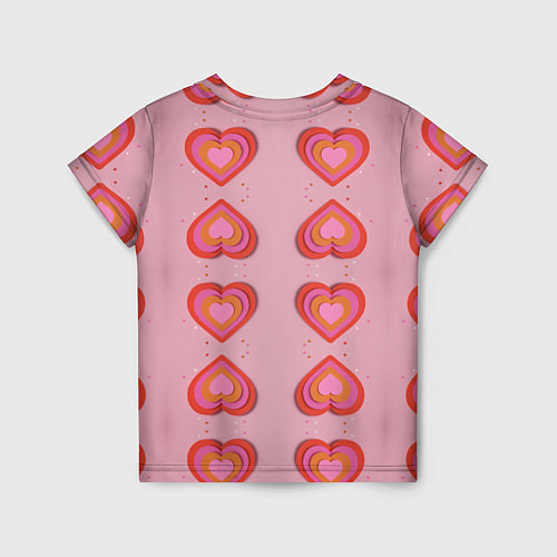 Детская футболка Сердечки перевернутые / 3D-принт – фото 2