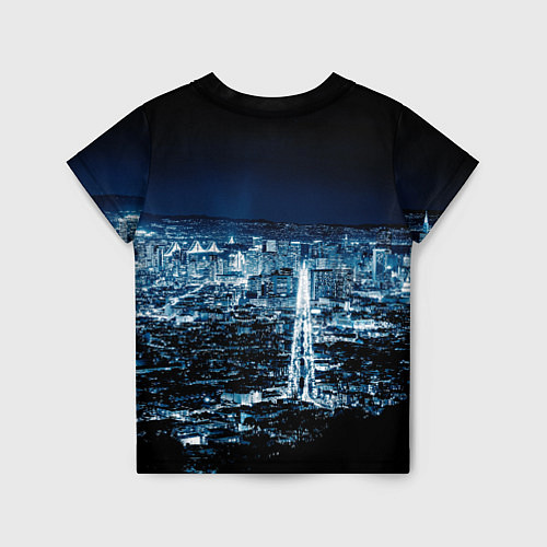 Детская футболка Ночной город night city / 3D-принт – фото 2