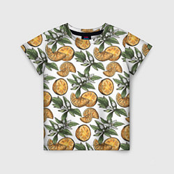 Детская футболка Узор из тропических апельсинов