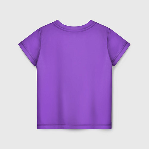 Детская футболка Розово-фиолетовый геометрические фигуры и полосы / 3D-принт – фото 2