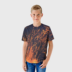 Футболка детская Искры от пламени, цвет: 3D-принт — фото 2