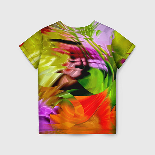 Детская футболка Разноцветная абстрактная композиция Лето Multi-col / 3D-принт – фото 2