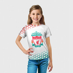 Футболка детская Liverpool соты, цвет: 3D-принт — фото 2