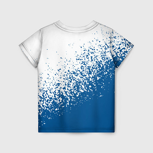 Детская футболка Psg синие брызги / 3D-принт – фото 2