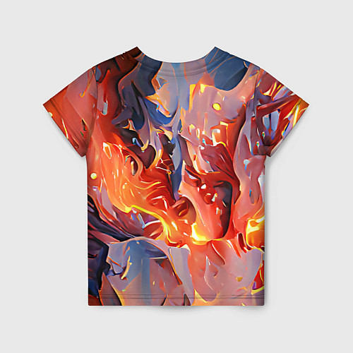 Детская футболка Lava & flame / 3D-принт – фото 2