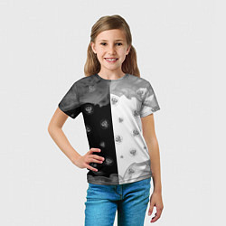 Футболка детская РОССИЯ - ГЕРБ Огонь Паттерн, цвет: 3D-принт — фото 2