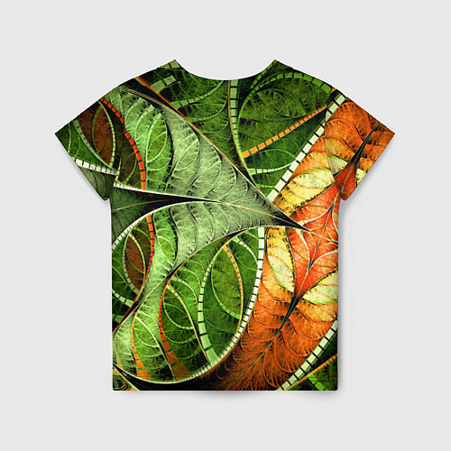 Детская футболка Растительный абстрактный фрактальный паттерн Veget / 3D-принт – фото 2