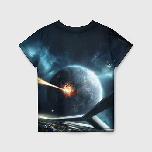 Детская футболка Stellaris взрыв звезды лучом с космического корабл / 3D-принт – фото 2