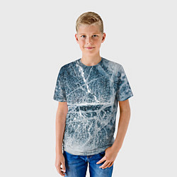 Футболка детская Потрескавшийся лед, цвет: 3D-принт — фото 2