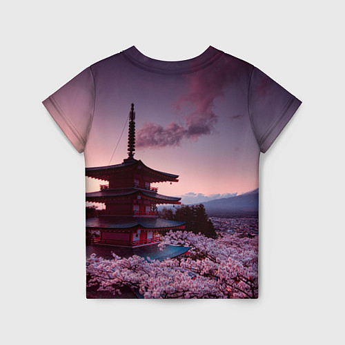 Детская футболка Цветение сакуры в Японии / 3D-принт – фото 2