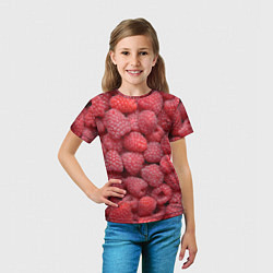Футболка детская Малина - ягоды, цвет: 3D-принт — фото 2