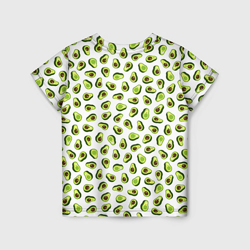 Детская футболка Смешное авокадо на белом фоне / 3D-принт – фото 2