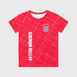 Футболка детская Bayern munchen Абстрактно выцарапанный фон, цвет: 3D-принт