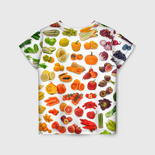 Детская футболка VEGETABLE FRUIT ABUNDANCE / 3D-принт – фото 2