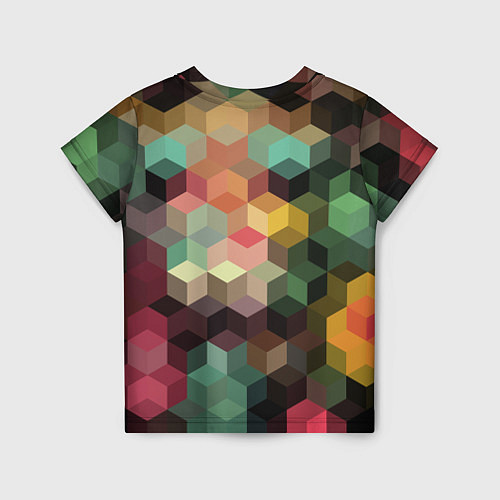 Детская футболка Разноцветный геометрический узор 3D / 3D-принт – фото 2