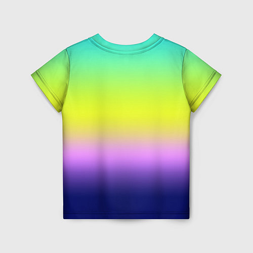 Детская футболка Разноцветный размытый фон градиент / 3D-принт – фото 2