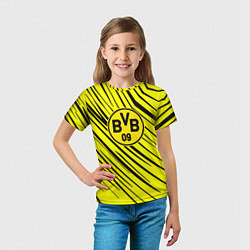 Футболка детская Borussia боруссия абстрактный фон желтый, цвет: 3D-принт — фото 2