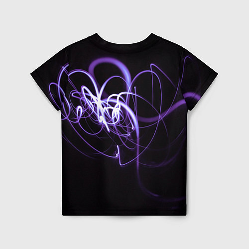 Детская футболка Неоновый узор - Фиолетовый / 3D-принт – фото 2