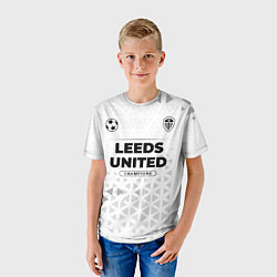 Футболка детская Leeds United Champions Униформа, цвет: 3D-принт — фото 2