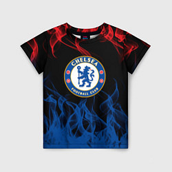 Детская футболка Челси chelsea пламя