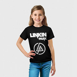 Футболка детская Linkin Park логотип и надпись, цвет: 3D-принт — фото 2