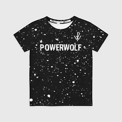 Футболка детская Powerwolf Glitch на темном фоне, цвет: 3D-принт