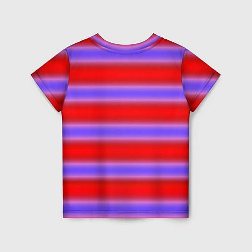 Детская футболка Striped pattern мягкие размытые полосы красные фио / 3D-принт – фото 2