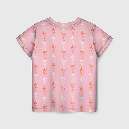 Детская футболка Веточки лаванды розовый паттерн / 3D-принт – фото 2