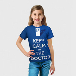 Футболка детская Keep calm Im the Doctor, цвет: 3D-принт — фото 2