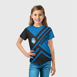 Футболка детская Фанат клуба Аталанта, цвет: 3D-принт — фото 2