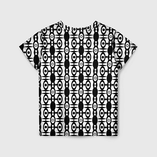 Детская футболка Черно-белый современный узор / 3D-принт – фото 2