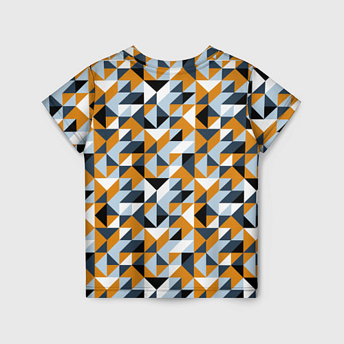 Детская футболка Полигональный геометрический узор / 3D-принт – фото 2