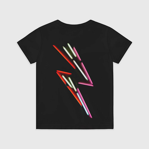 Детская футболка Неоновый знак молнии - Красный / 3D-принт – фото 2