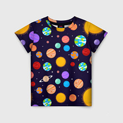 Футболка детская Солнечная Система Планет, цвет: 3D-принт