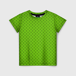 Детская футболка Зеленые ячейки текстура