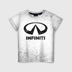 Детская футболка Infiniti с потертостями на светлом фоне
