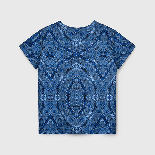 Детская футболка Gray blue ethnic arabic ornament / 3D-принт – фото 2